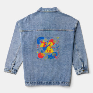 Retro 90er Jeansjacke Vintage Style Grafik-Jacke