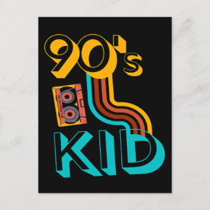 RETRO 90ER KIND - KASSETTEN-LIEBHABER POSTKARTE