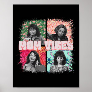 Retro 90er Mama Vibe Shirt Mütter Tag Sonnige Mama Poster
