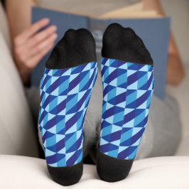 Retro-90er-Nostalgie Zick-Zack-Geometrie abstrakt Socken