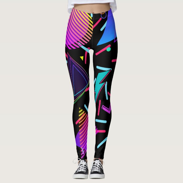 Retro 90er Nostalgische Leggings (Vorderseite)