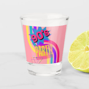 Retro-90er-Party Pink Nostalgischer Geburtstag Schnapsglas