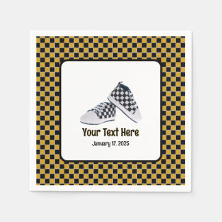 Retro 90er Skater/Hip Hop Checkerboard Kinderschuh Serviette