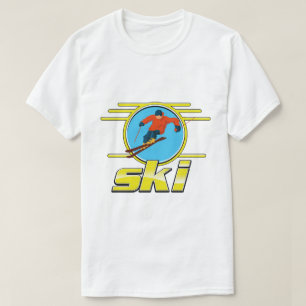 Retro 90er-Ski-Logo T-Shirt