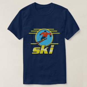 Retro 90er-Ski-Logo T-Shirt