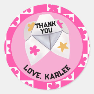 Retro 90's Cootie Catcher Runder Aufkleber