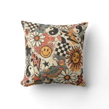 Retro 90s Grunge Celestial Doodle Pattern 