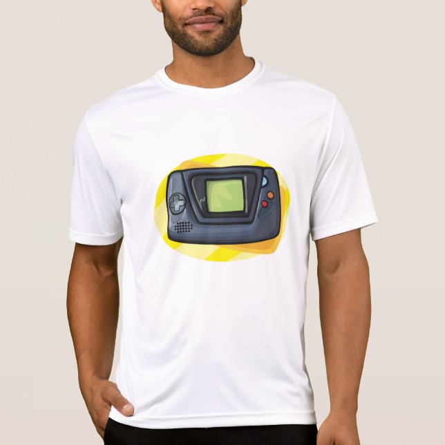 Retro 90s Handheld Game Console Gamer T-Shirt (Vorderseite)
