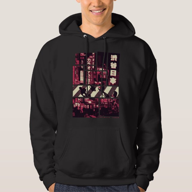 Retro 90s Japanese Urban Street Photographic Hoodie (Vorderseite)