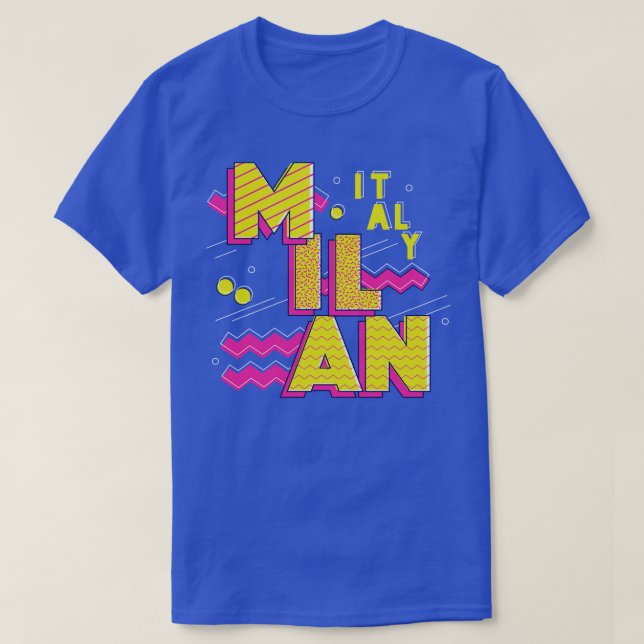 Retro 90s Mailand Italien T-Shirt (Design vorne)
