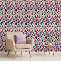 Retro 90s Memphis Geometric Neon Bold Wallpaper