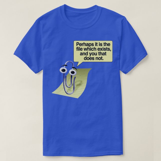 Retro 90s Microsoft Clippy Vielleicht ist es das f T-Shirt (Design vorne)