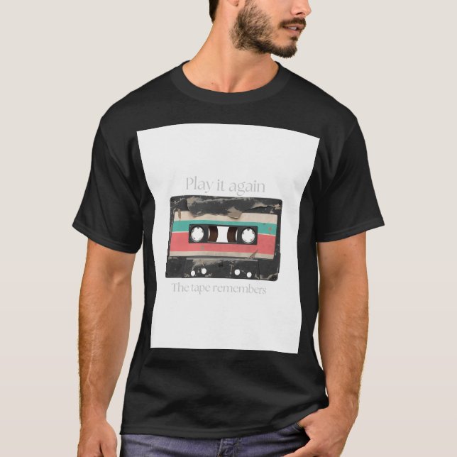 Retro 90s Music Black Streetwear T-shirt (Vorderseite)