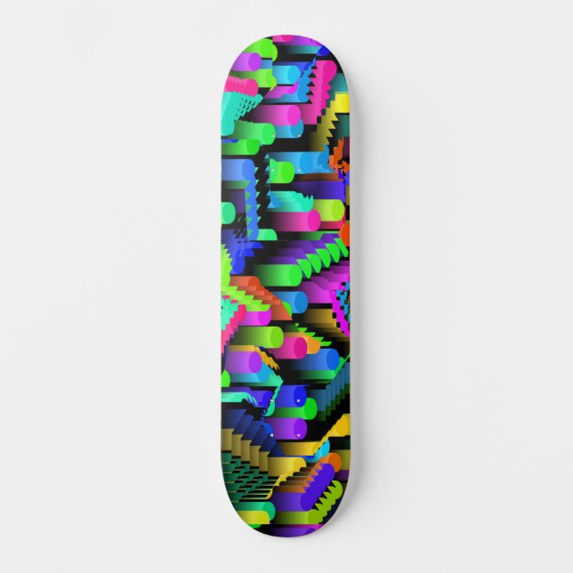 RETRO 90S PATTERN SKATEBOARD (Vorderseite)