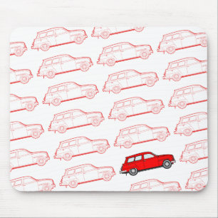 retro 95 Umriss-Mauspad in Rot Mousepad