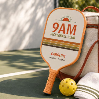 Retro 9 Uhr Pickleball Club Schläger