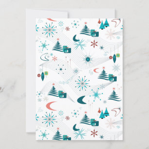 Retro A Go-Go Weihnachten Einladung