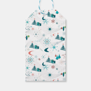 Retro A Go-Go Weihnachten Geschenkanhänger