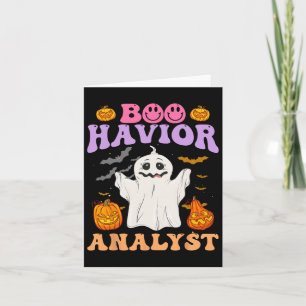 Retro A Therapeutic BC Halloween Ghost Boo Havior  Karte