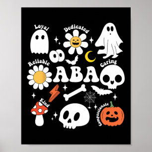 Retro A Therapist Ghost Halloween Spooky Verhalten Poster