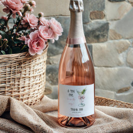 Retro A Tini One Martini Pink Bow Girl Baby Shower