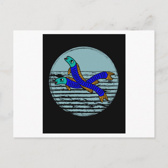 Retro Aal Fishing Hobby Postkarte (Vorderseite)