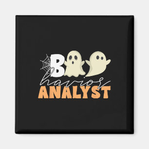 Retro Aba Therapeut Bcba Halloween Ghost Boo Havio Magnet