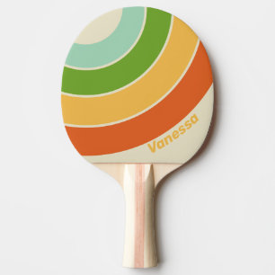 Retro ABC Straße Kreis Streifen mit Namen Tischtennis Schläger