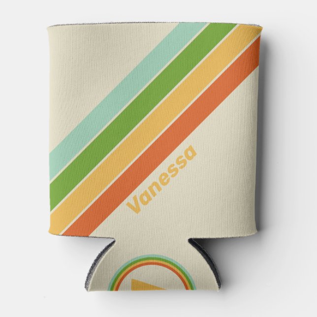 Retro ABC Street Streifen mit Namen Dosenkühler (Vorderseite)