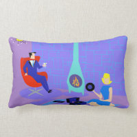 Retro Abends-zu Hause lumbales Kissen
