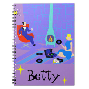 Retro Abends-zu Hause Notizbuch Notizblock