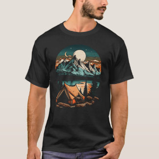 Retro-Abenteuer am Campingplatz am See T-Shirt