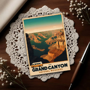 Retro-Abenteuer Grand Canyon Postkarte