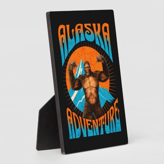 Retro-Abenteuer Sasquatch-Berg Alaska Fotoplatte (Seite)