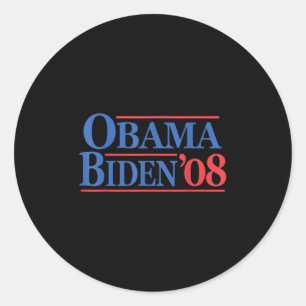Retro abgenutzt Vintage Obama Biden 08 Kampagne Runder Aufkleber