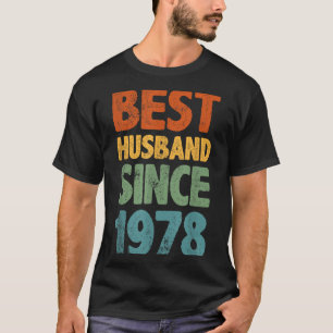 Retro abgenutzter Ehemann seit 1978 Grafik Kunst T-Shirt