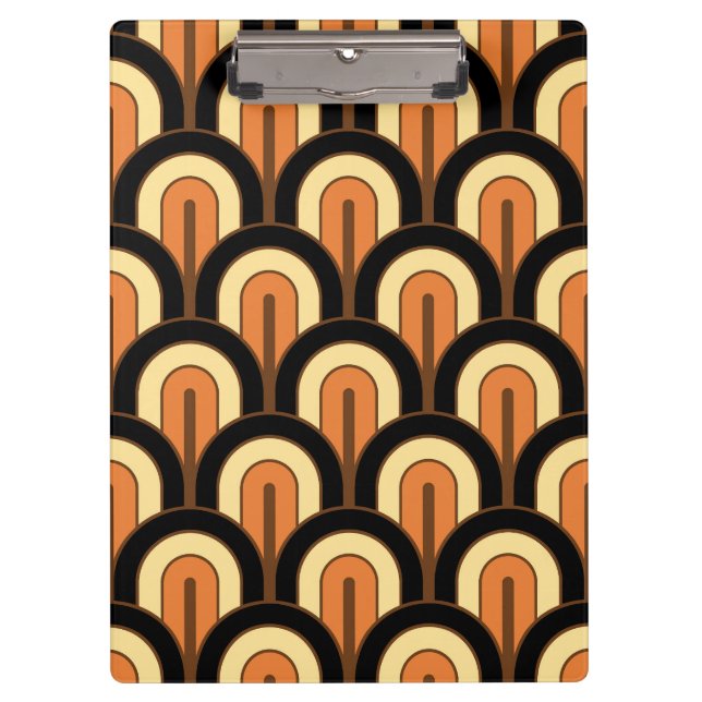 Retro abgestufter geometrischer Fächer Klemmbrett (Vorderseite)