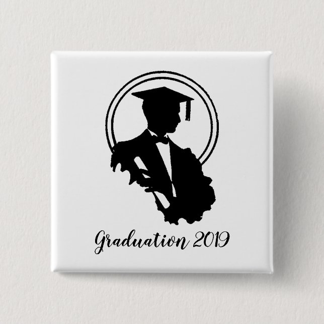 Retro Abschluss 2019 Button (Vorderseite)