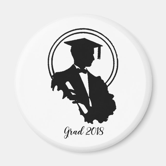 Retro Absolvent Magnet (Vorne)