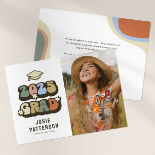 Retro-Absolventenfoto Abschlussfeier Ankündigung