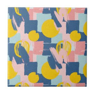 Retro Abstract Brushstroke (6) Fliese