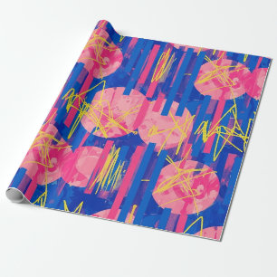 Retro-Abstract-Bürstenstrich (2) Geschenkpapier