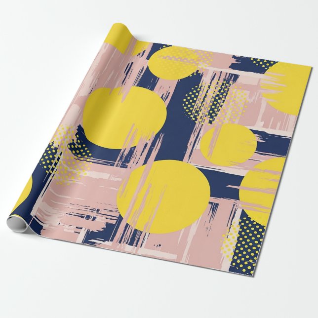 Retro-Abstract-Bürstenstrich (8) Geschenkpapier (Ungerollt)