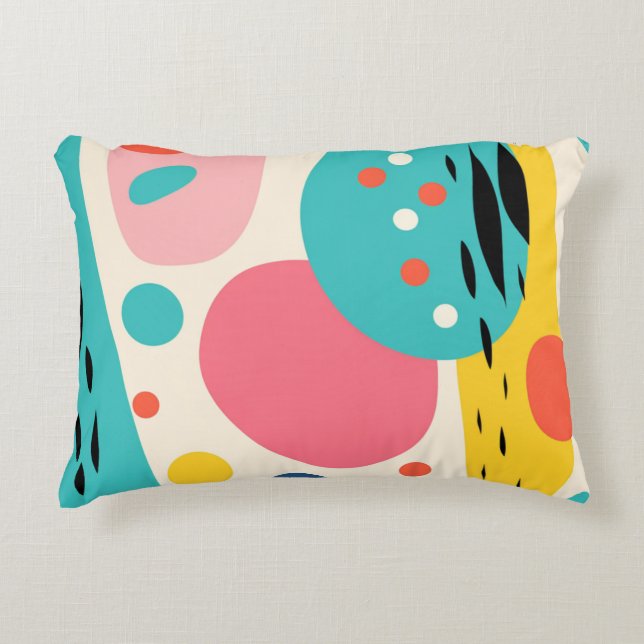 Retro Abstract Forest Pillow Dekokissen (Vorderseite)