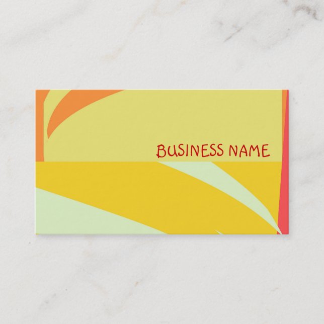 Retro Abstrakt Art Business Cards Visitenkarte (Vorderseite)