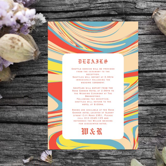 Retro Abstrakt Art Pattern Altes Englisch Begleitkarte (Von Creator hochgeladen)