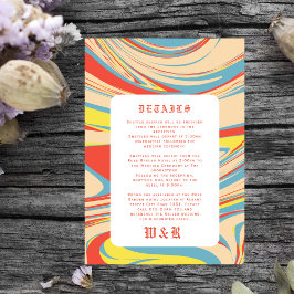 Retro Abstrakt Art Pattern Altes Englisch Begleitkarte