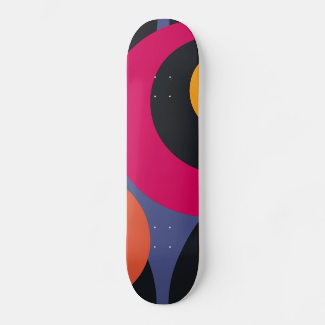 Retro Abstrakt Art Skateboard (Vorderseite)