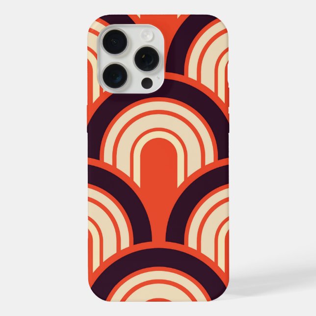 Retro-Abstrakt aus den Fünfzigern iPhone Hülle (Rückseite)
