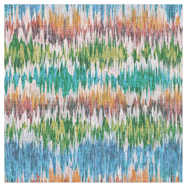 Retro abstrakt gestreiftes Design im Ikat-Stil. Stoff (Nahaufnahme)